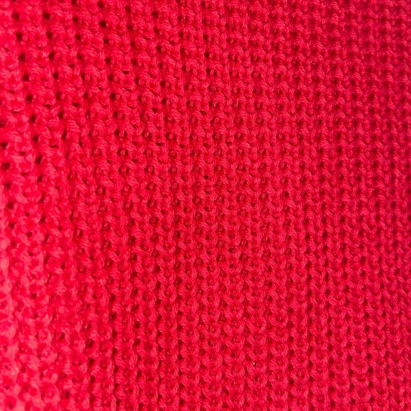 Red Chunky Knit Sweater Tank 1X - Picture 3 of 4